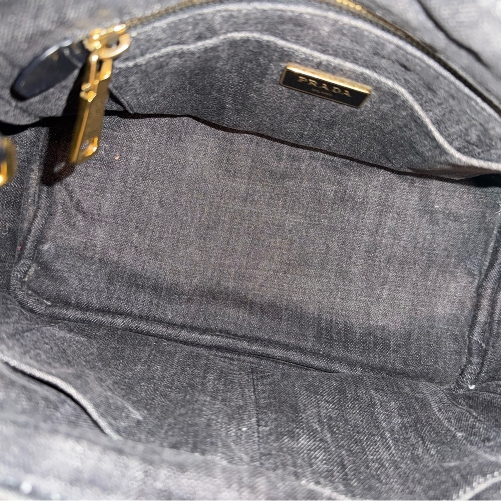 Prada Canapa Denim Tote w/Strap and Authenticity Card - Picture 3 of 13